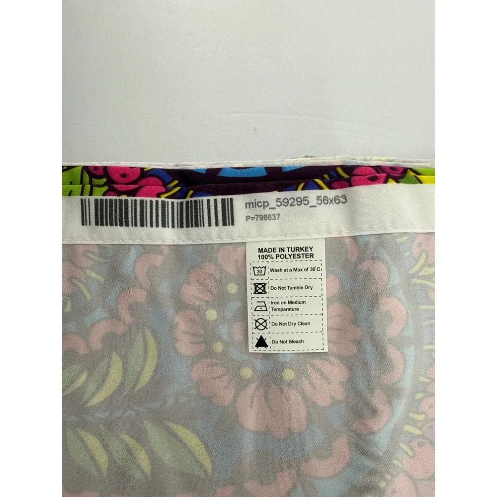 Ambesonne Paisley Floral Window Curtains 2 Panel Set 56x63 Multi-Color
